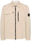 Stone Island - Shirtjack met rits metCompass-patch