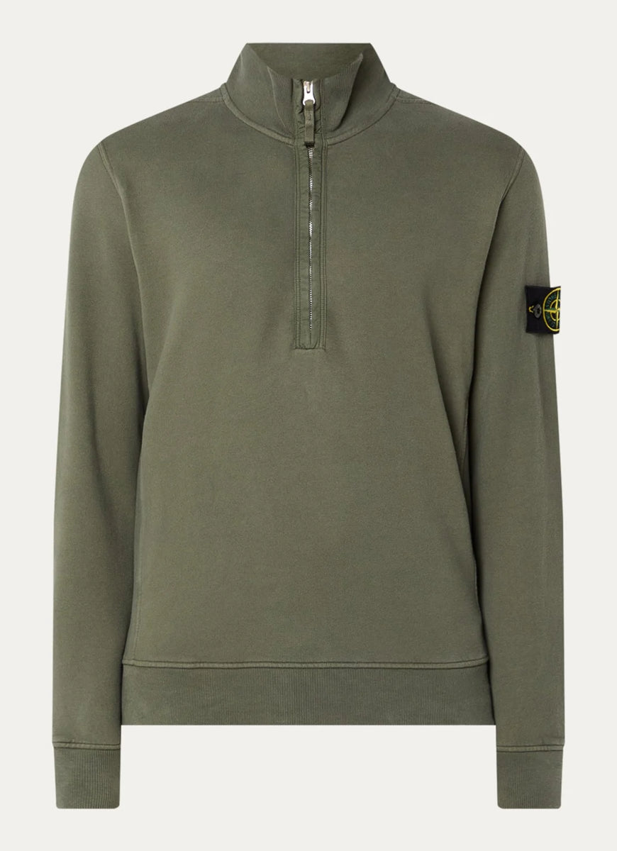 STONE ISLAND sweater met halve rits en logo SISERA