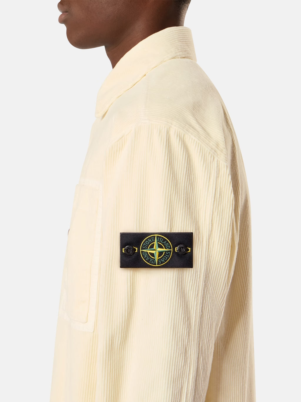 STONE ISLAND - COMFORT-FIT SNAP-FRONT OVERSHIRT WITH CHEST POCKET