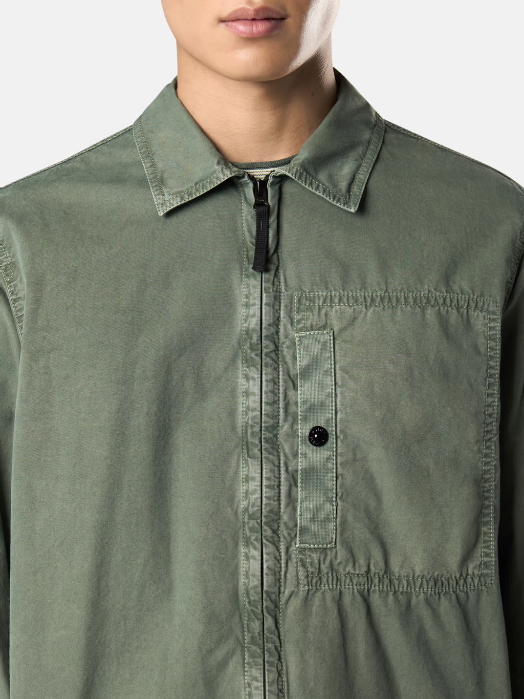 STONE ISLAND - BRUSHED ORGANIC COTTON CANVAS 'OLD' EFFECT