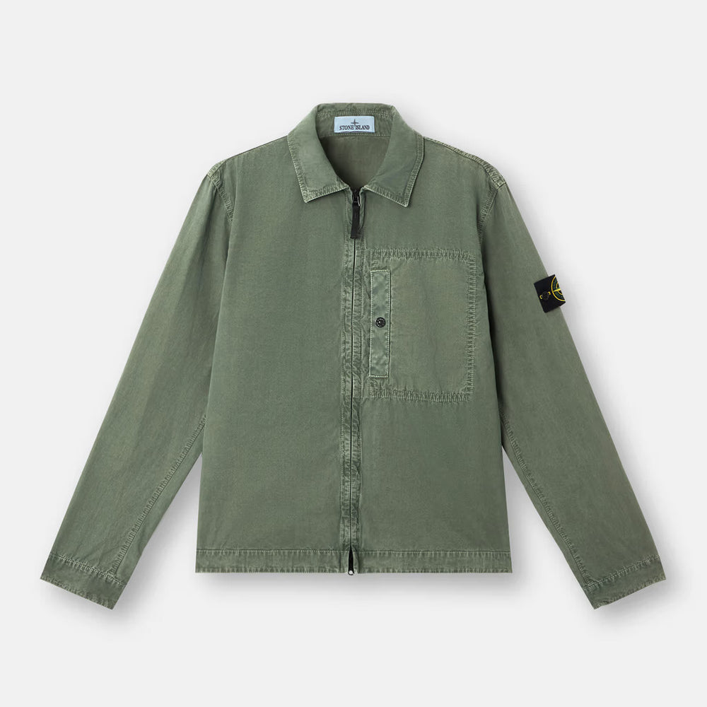 STONE ISLAND - BRUSHED ORGANIC COTTON CANVAS 'OLD' EFFECT