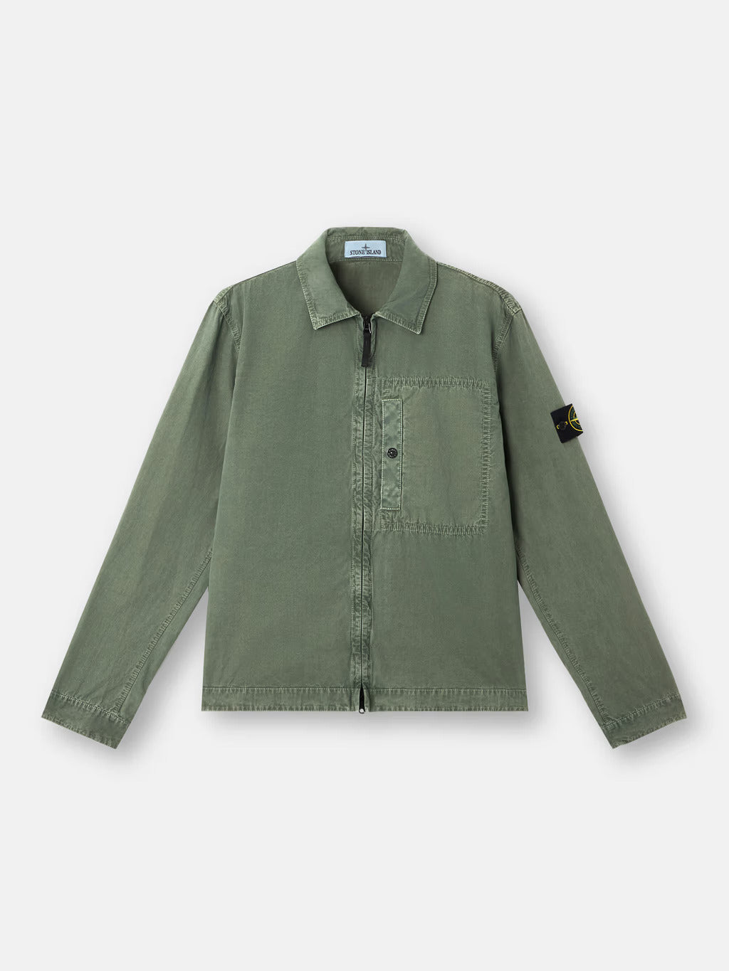 STONE ISLAND - BRUSHED ORGANIC COTTON CANVAS 'OLD' EFFECT