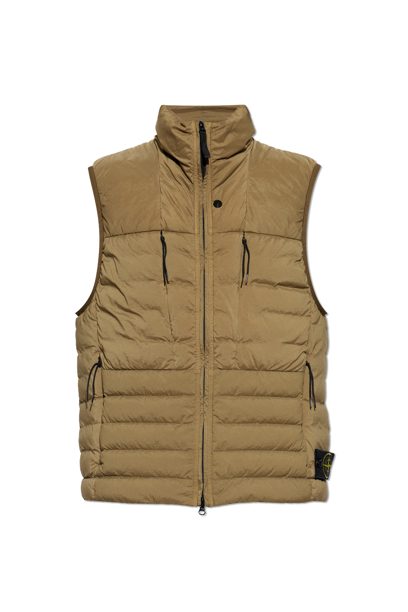 STONE ISLAND - GEWATTEERD VEST MET ANTI-DROP-BEHANDELING
