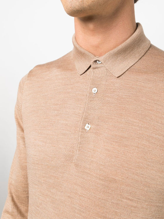 LARDINI - POLO MET LANGE MOUWEN