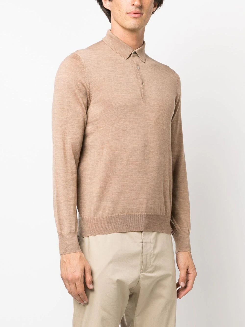 LARDINI - POLO MET LANGE MOUWEN