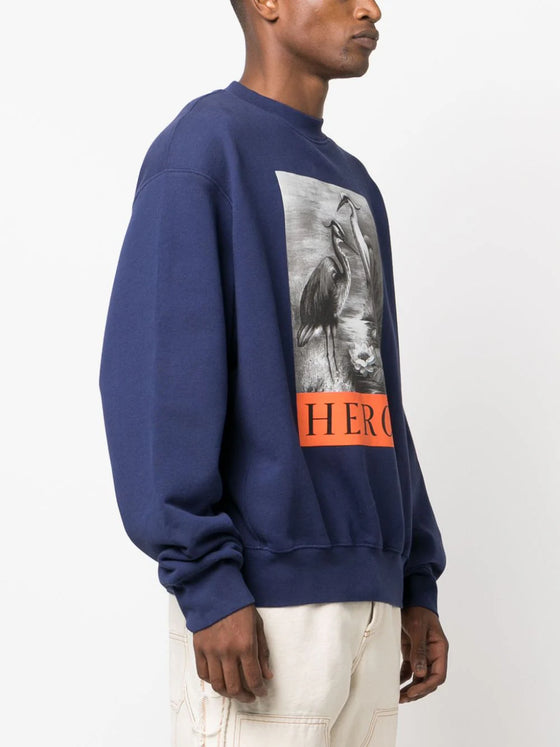 HERON PRESTON - HOODIE BLAUW