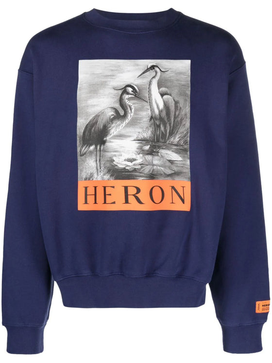 HERON PRESTON - HOODIE BLAUW