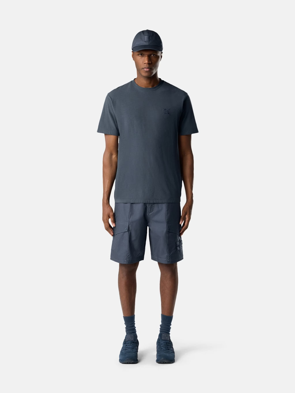 STONE ISLAND - SLIM-FIT T-SHIRT WITH TONAL COMPASS PATCH