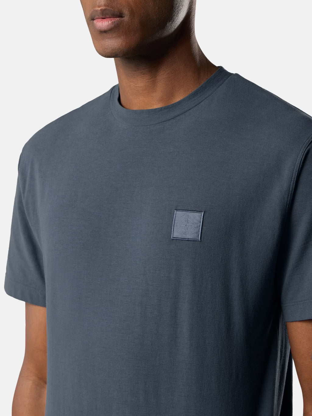 STONE ISLAND - SLIM-FIT T-SHIRT WITH TONAL COMPASS PATCH