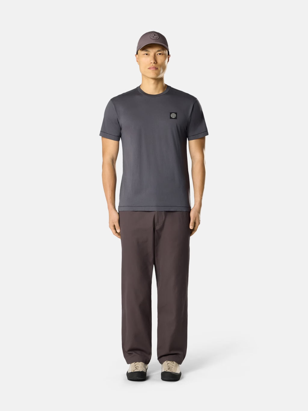 STONE ISLAND - SLIM-FIT T-SHIRT WITH COMPASS PATCH