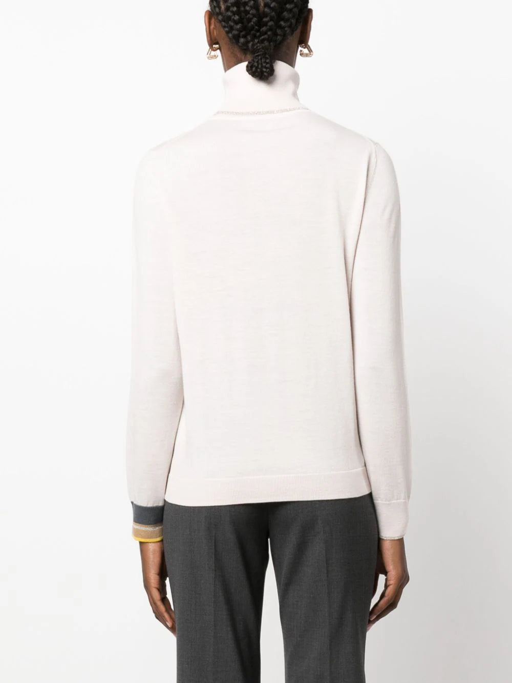 PS Paul Smith Striped Cuff Roll Neck Jumper