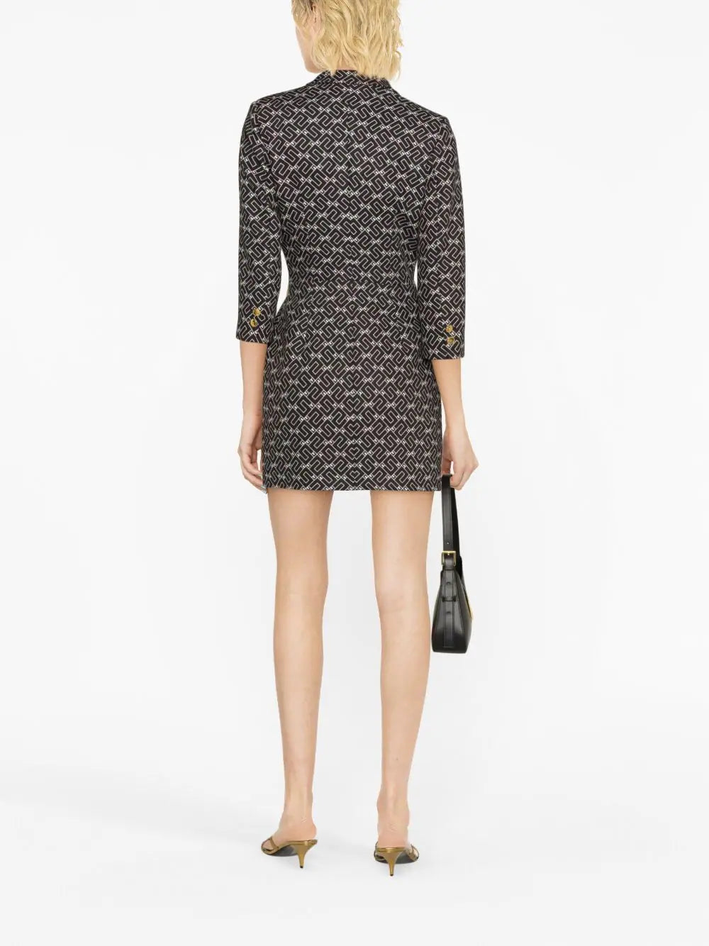Elisabetta Franchi Mini-jurk met dubbele rij knopen