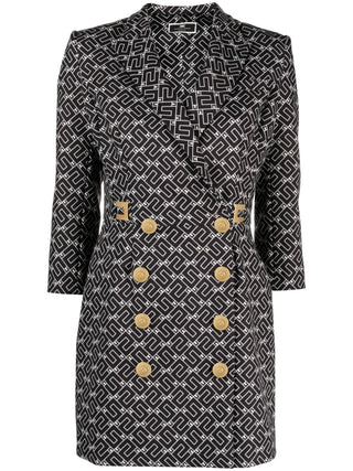 Elisabetta Franchi Mini-jurk met dubbele rij knopen