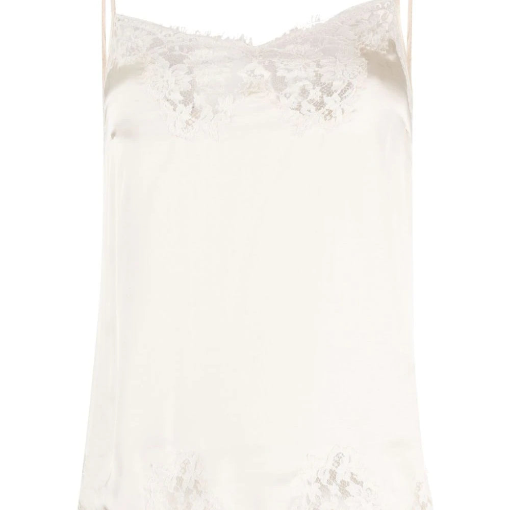 ERMANNO FIRENZE Top met bloemenkant