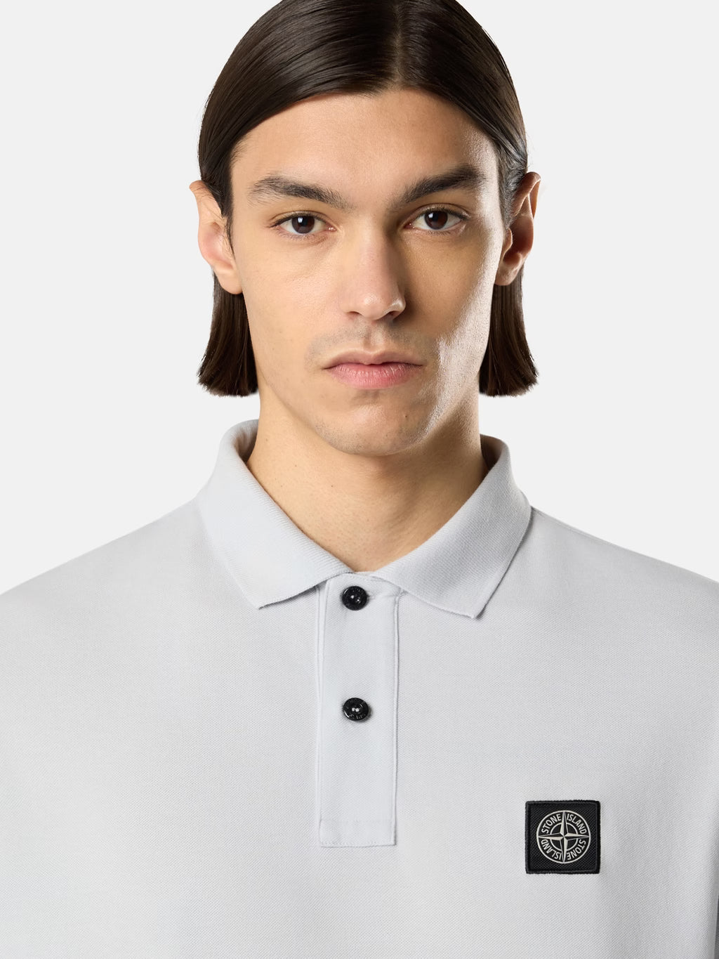 STONE ISLAND - SLIMFIT POLO MET KORTE MOUWEN EN COMPASSEMLEEM