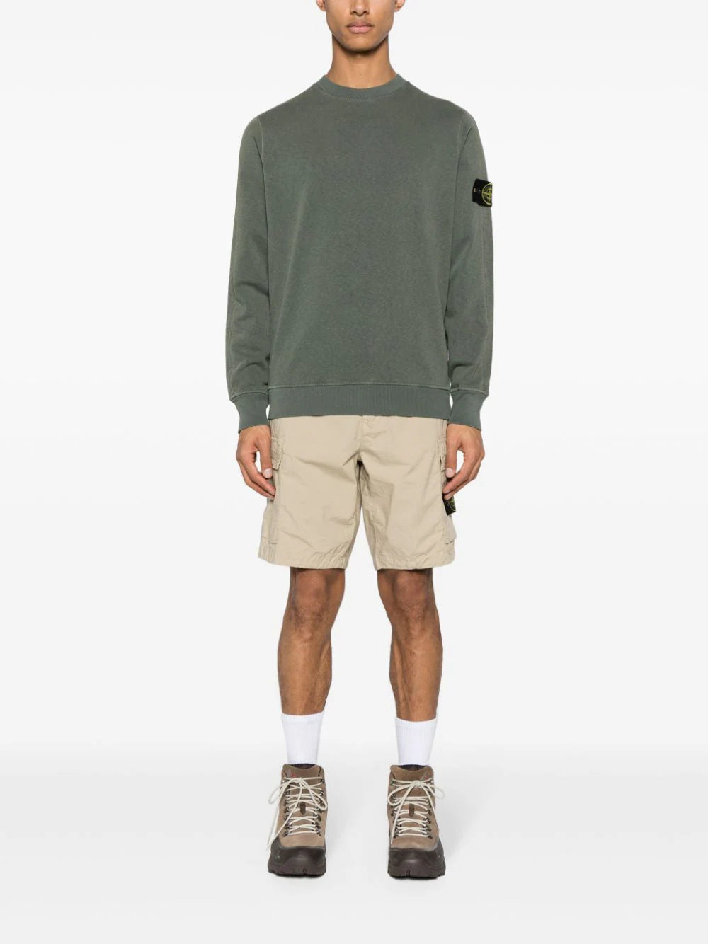 STONE ISLAND - CARGO SHORTS MET COMPASS-LOGOPATCH