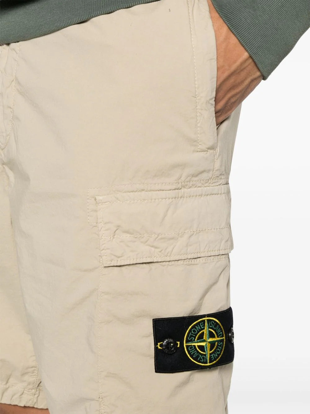 STONE ISLAND - CARGO SHORTS MET COMPASS-LOGOPATCH