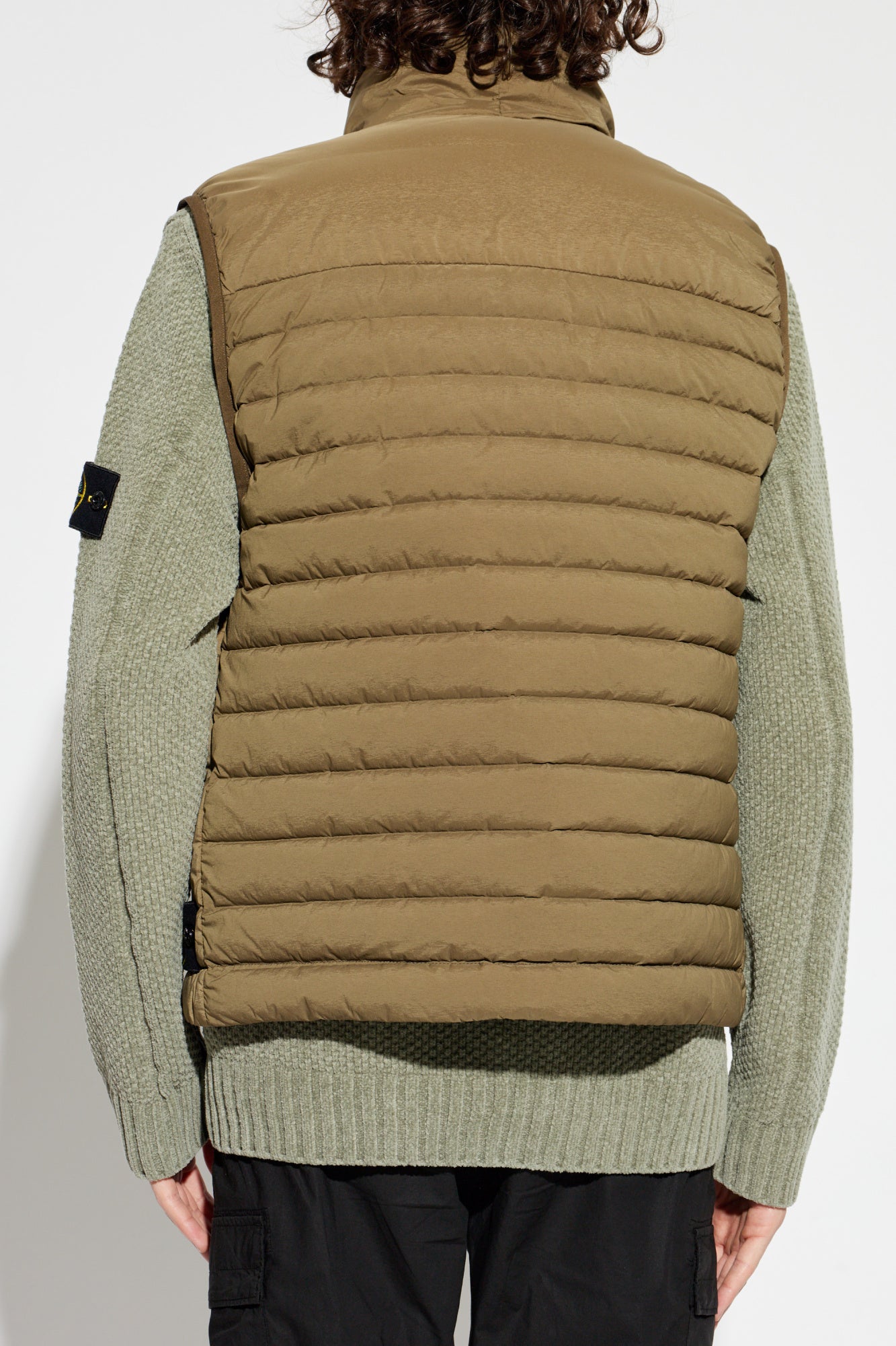 STONE ISLAND - GEWATTEERD VEST MET ANTI-DROP-BEHANDELING