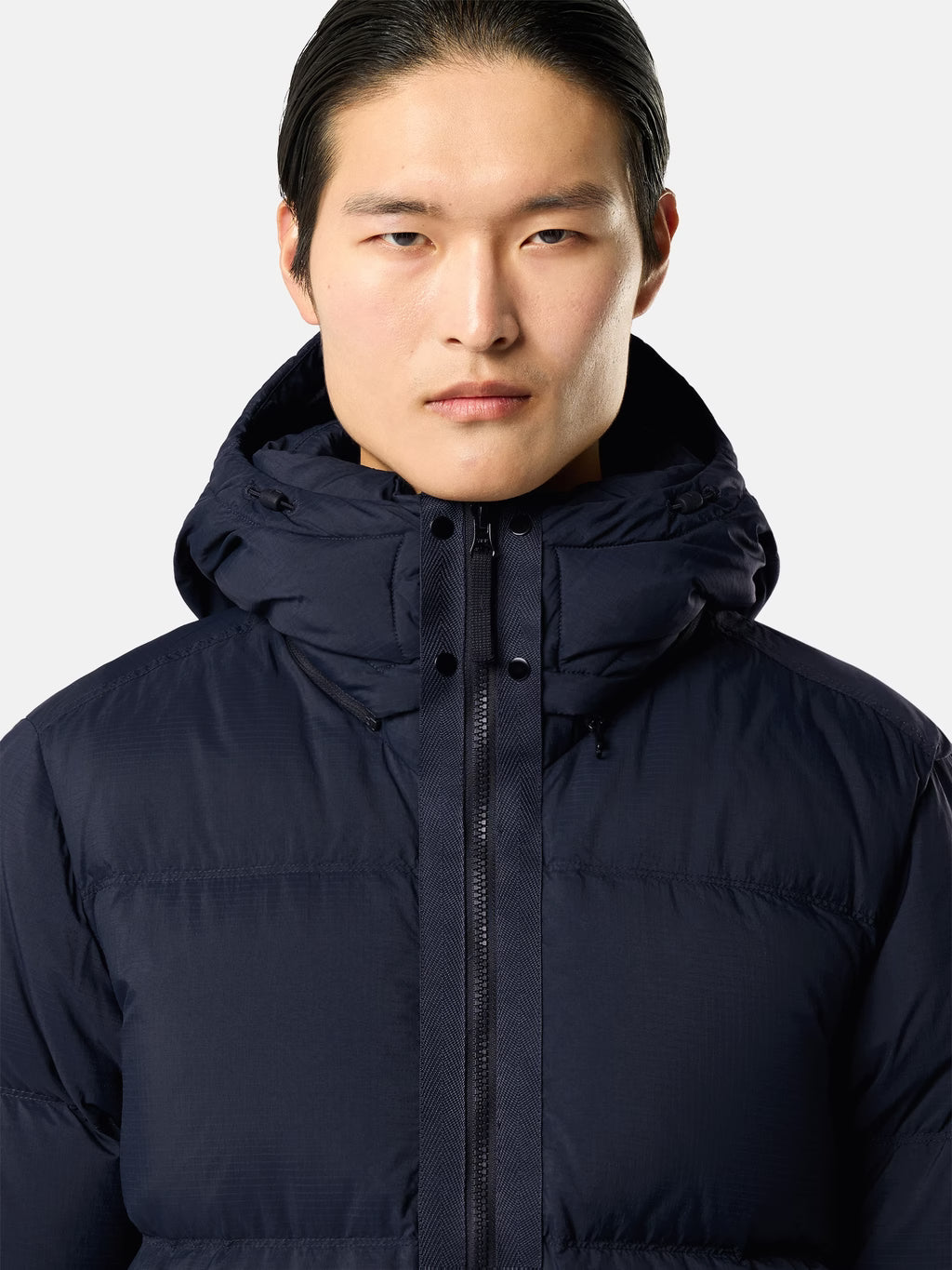 STONE ISLAND - TEAR-RESISTANT DOWN JACKET WITH DETACHABLE HOOD