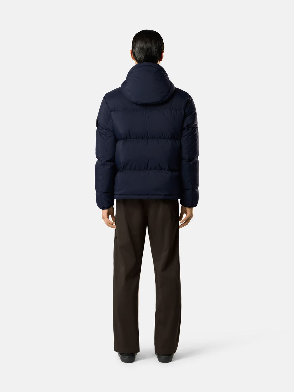 STONE ISLAND - TEAR-RESISTANT DOWN JACKET WITH DETACHABLE HOOD