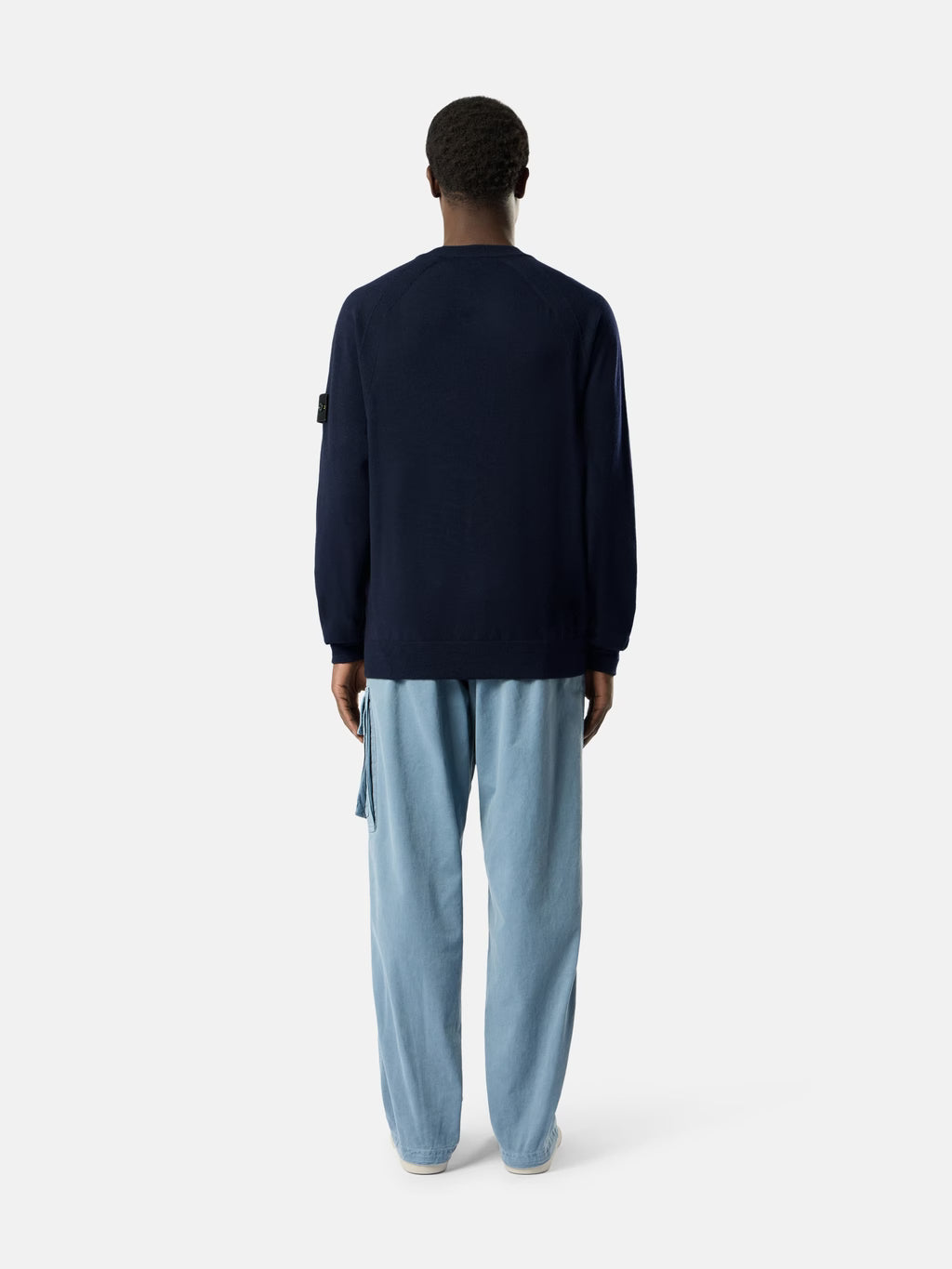 STONE ISLAND - LOOSE-FIT CREWNECK JUMPER WITH RAGLAN SLEEVES