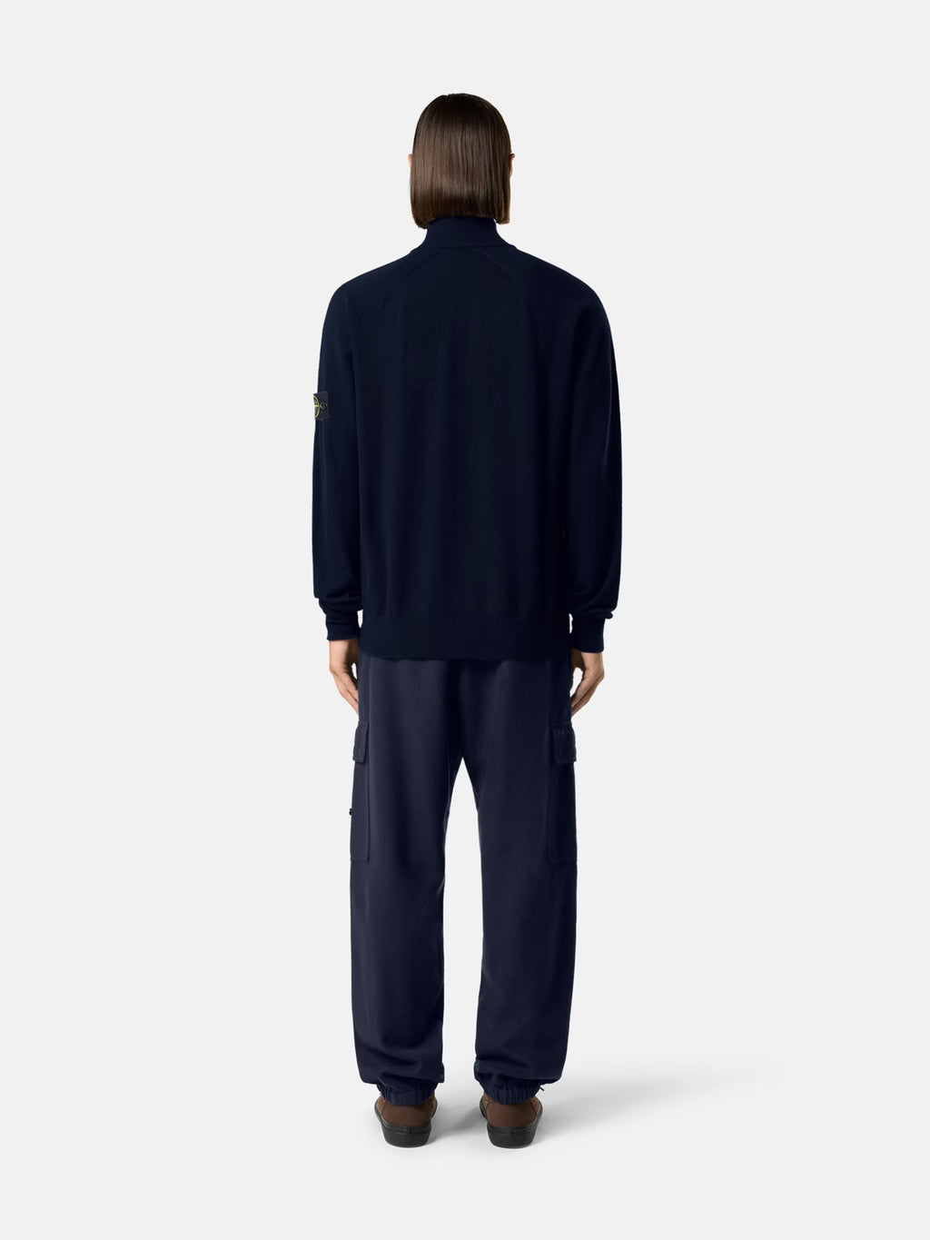 STONE ISLAND - REGULAR-FIT HALF-ZIP JUMPER WITH RAGLAN SLEEVES