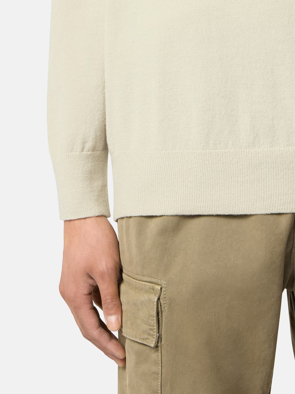 STONE ISLAND - REGULAR-FIT HALF-ZIP JUMPER WITH RAGLAN SLEEVES