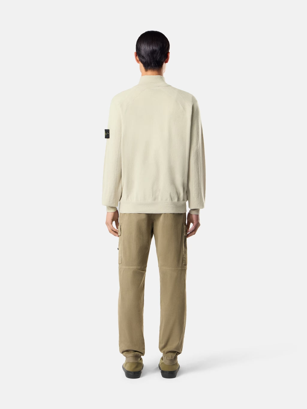 STONE ISLAND - REGULAR-FIT HALF-ZIP JUMPER WITH RAGLAN SLEEVES