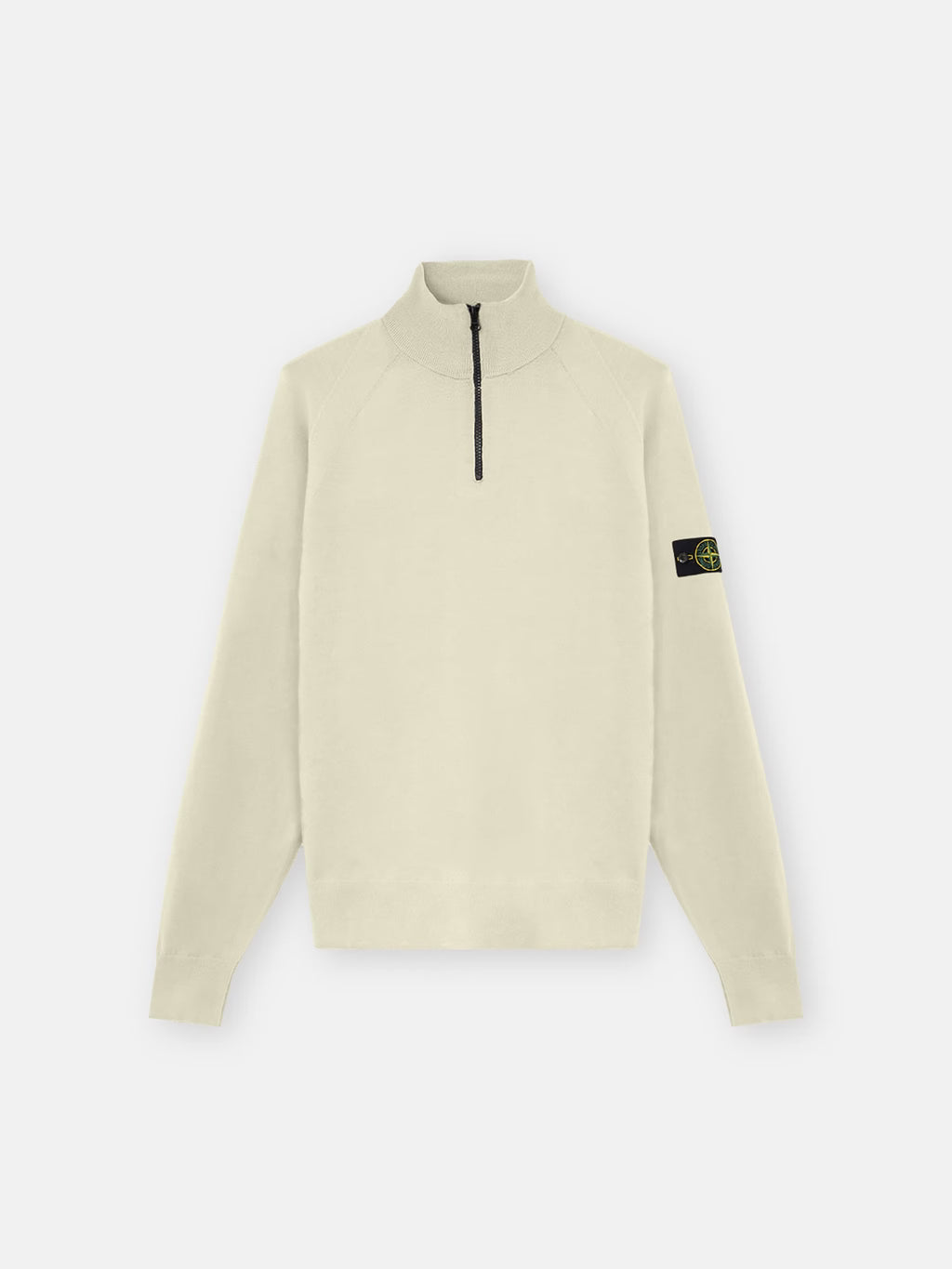 STONE ISLAND - REGULAR-FIT HALF-ZIP JUMPER WITH RAGLAN SLEEVES