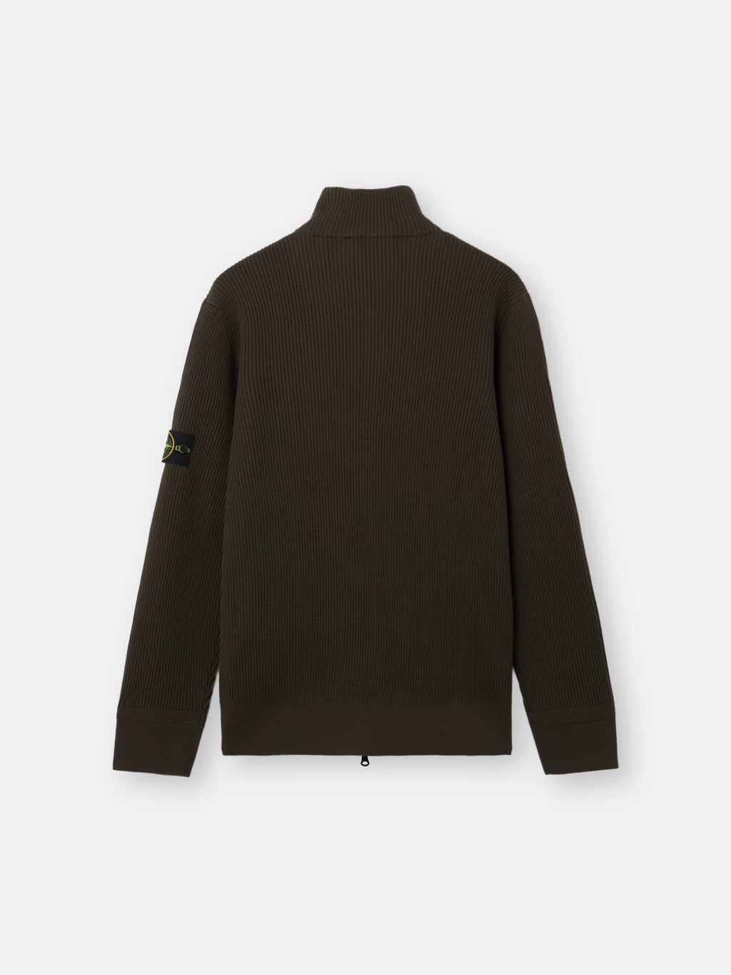 STONE ISLAND - LOOSE-FIT ZIP-UP JUMPER WITH RIBBED TRIMS