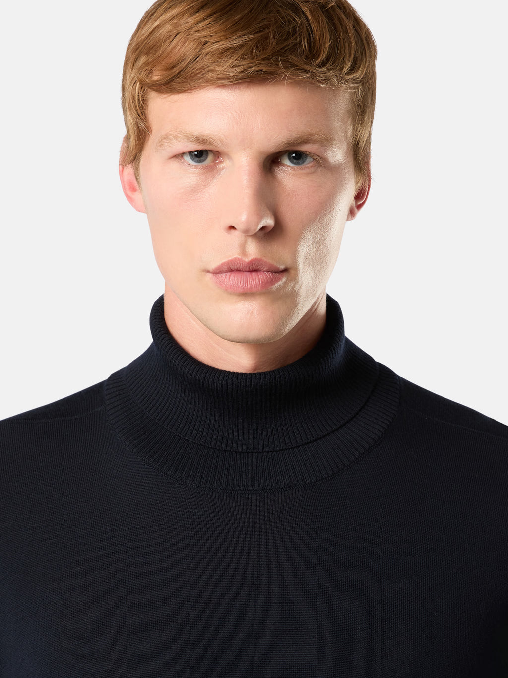 STONE ISLAND - TURTLENECK JUMPER WITH RIBBED TRIMS