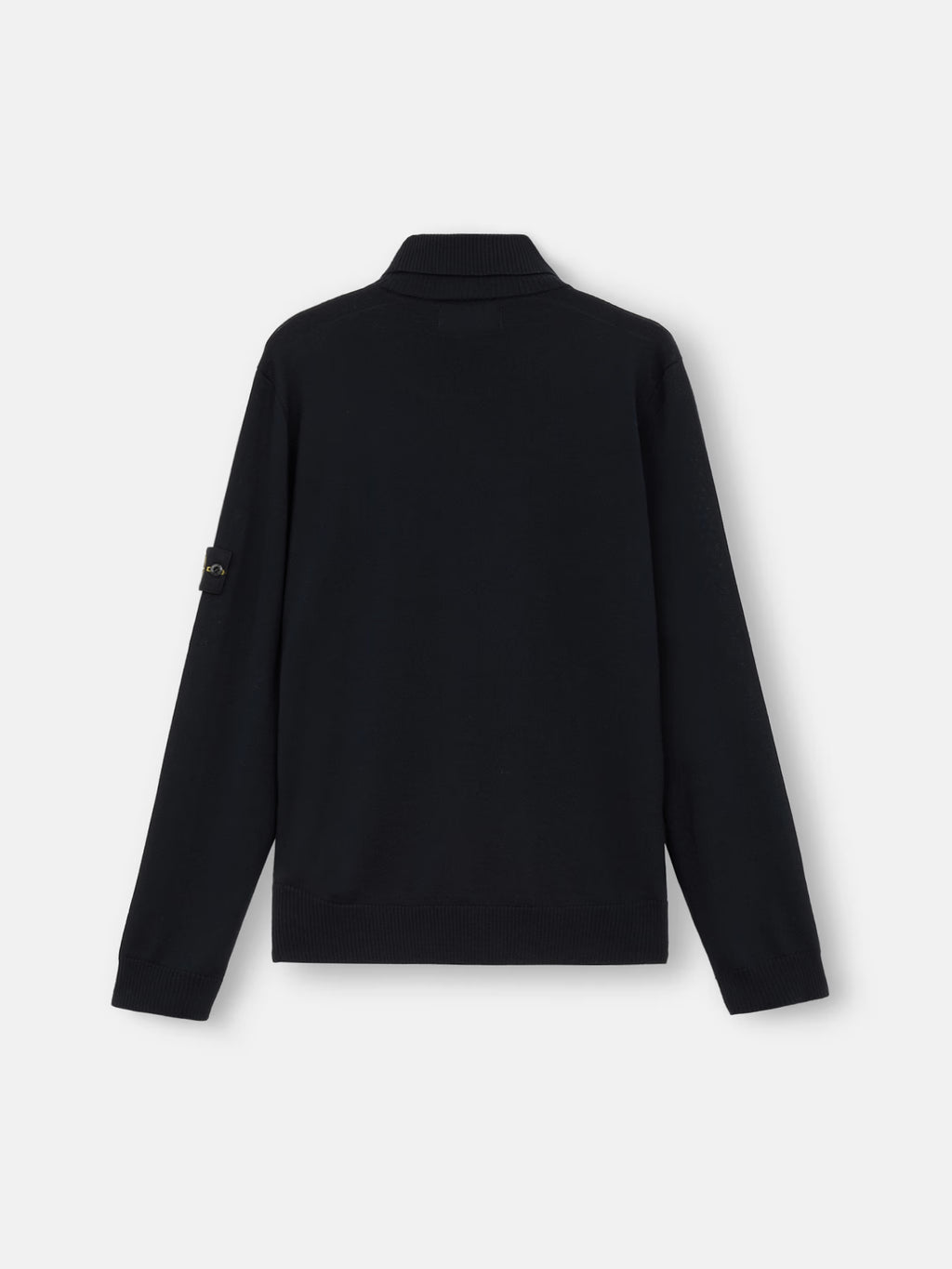 STONE ISLAND - TURTLENECK JUMPER WITH RIBBED TRIMS
