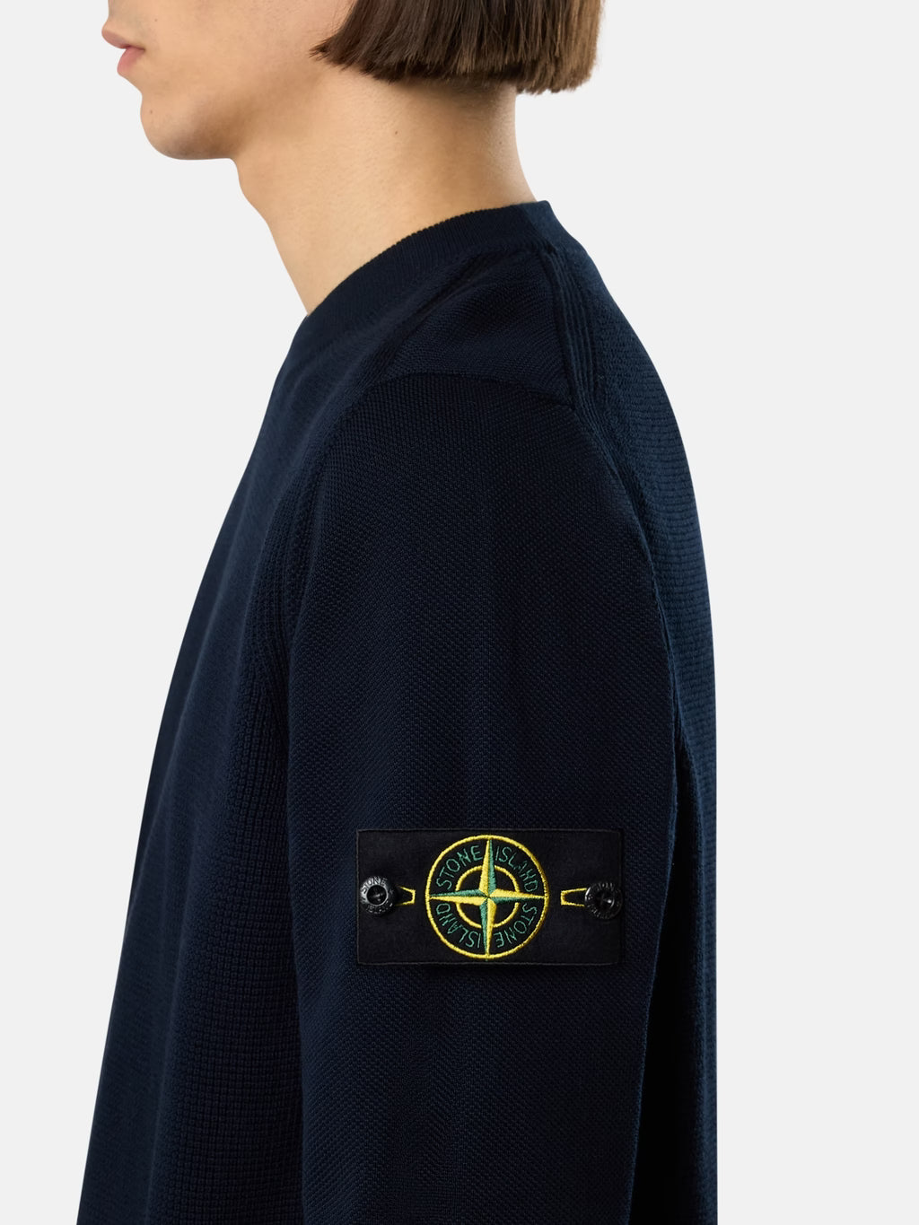 STONE ISLAND - LOOSE-FIT CREWNECK TRUI MET RAGLAN MOUWEN