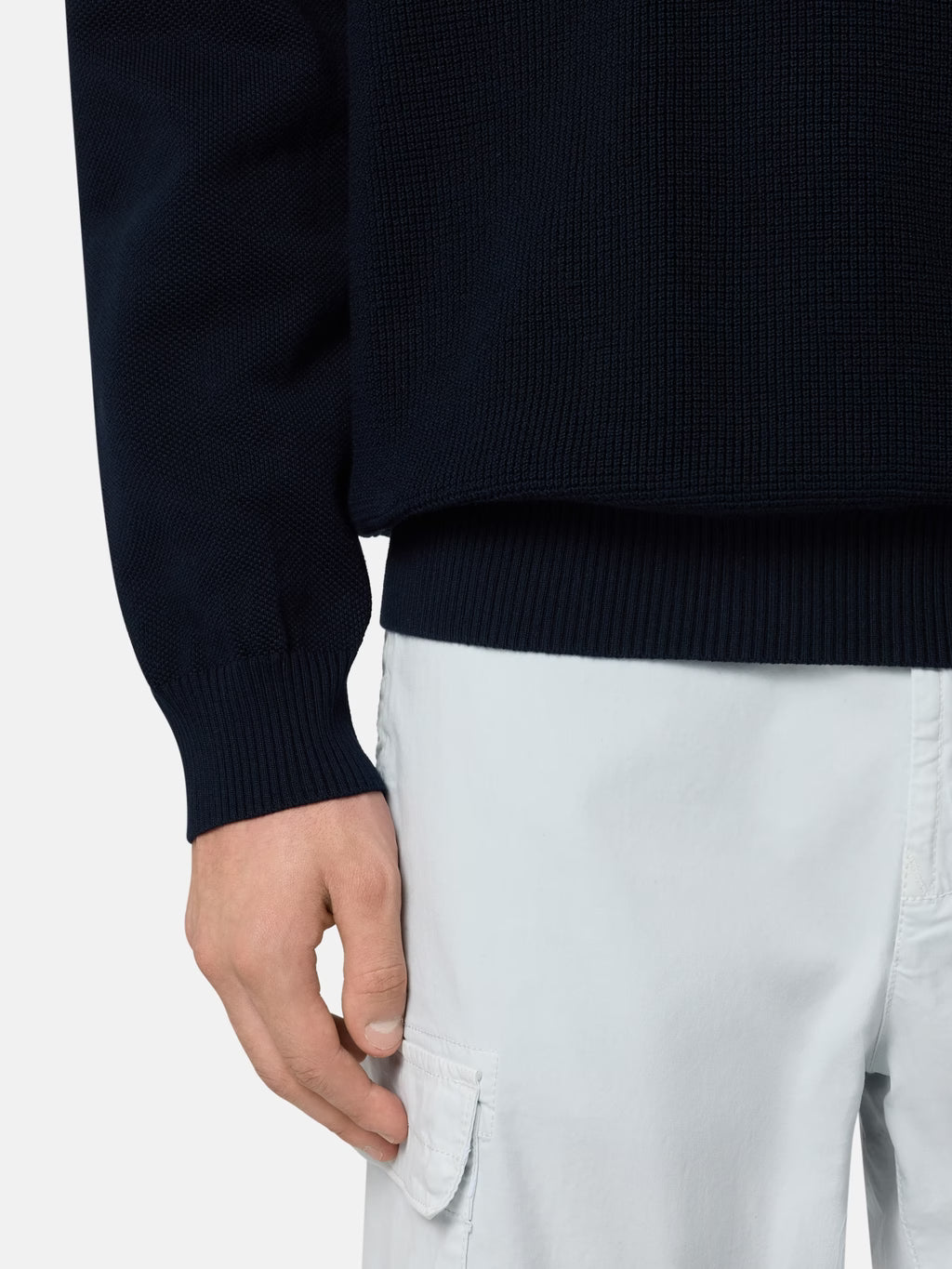 STONE ISLAND - LOOSE-FIT CREWNECK TRUI MET RAGLAN MOUWEN