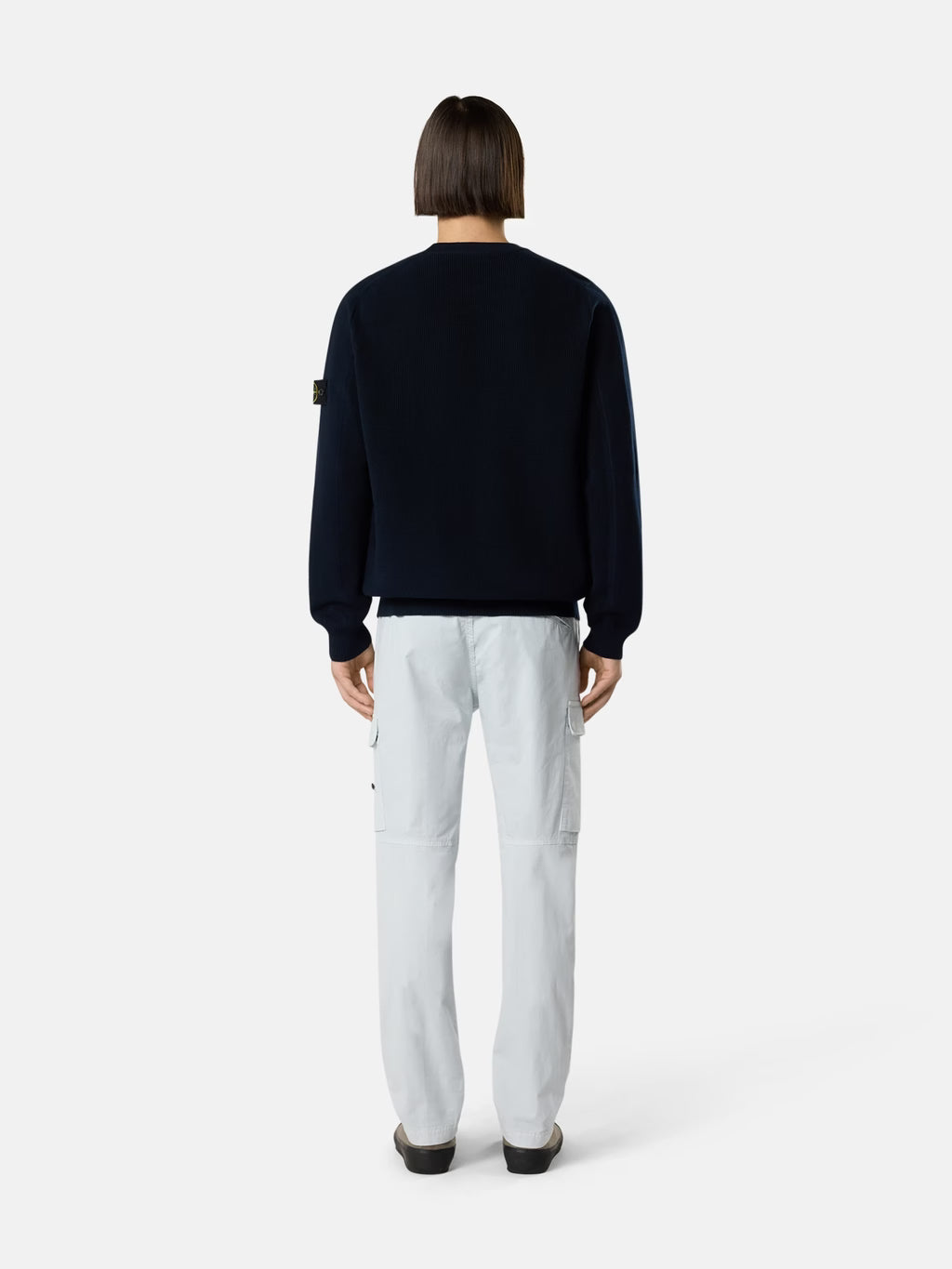 STONE ISLAND - LOOSE-FIT CREWNECK TRUI MET RAGLAN MOUWEN