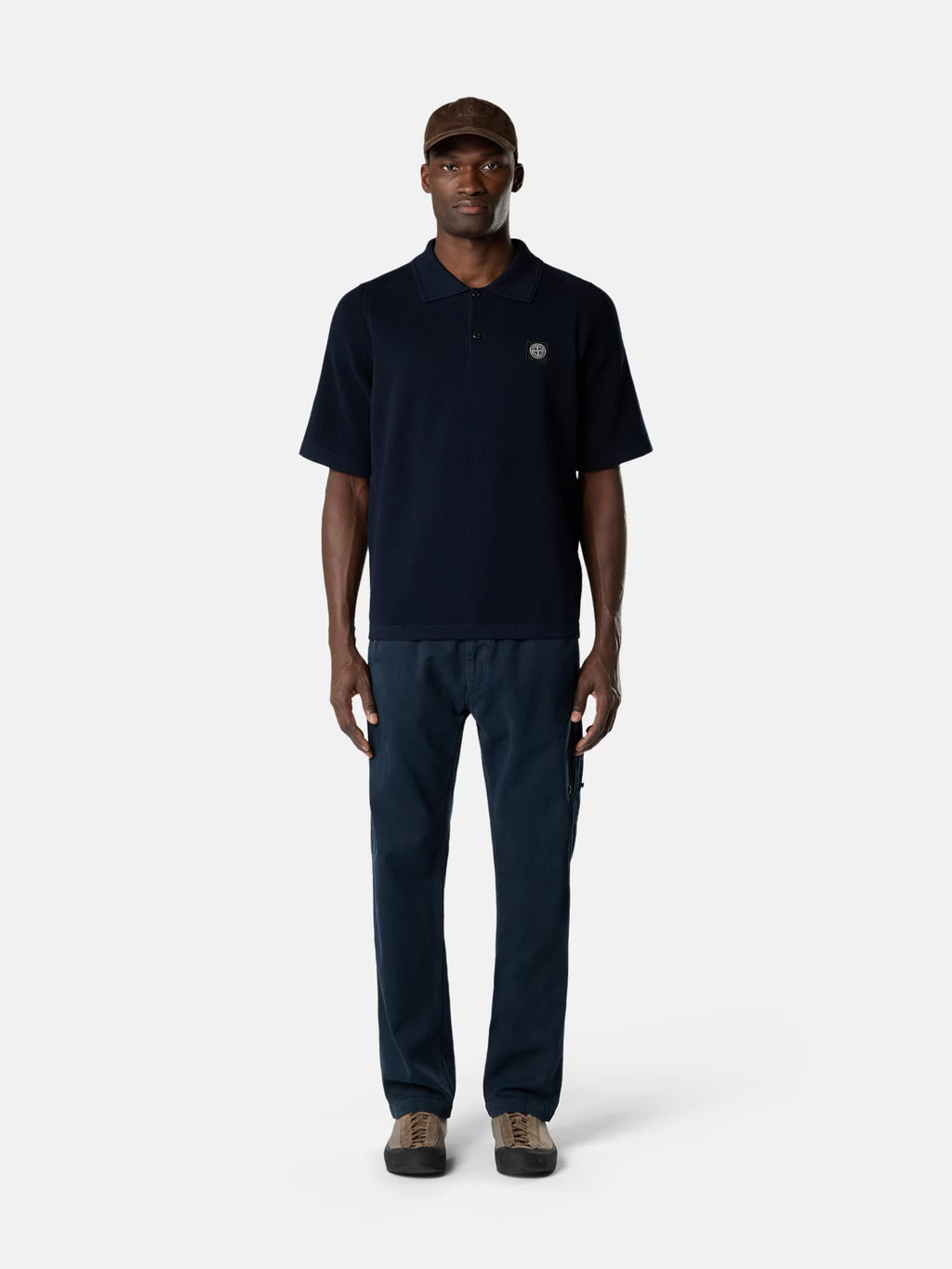 STONE ISLAND - LOOSE-FIT POLO MET KORTE MOUW EN KOMPASPATCH
