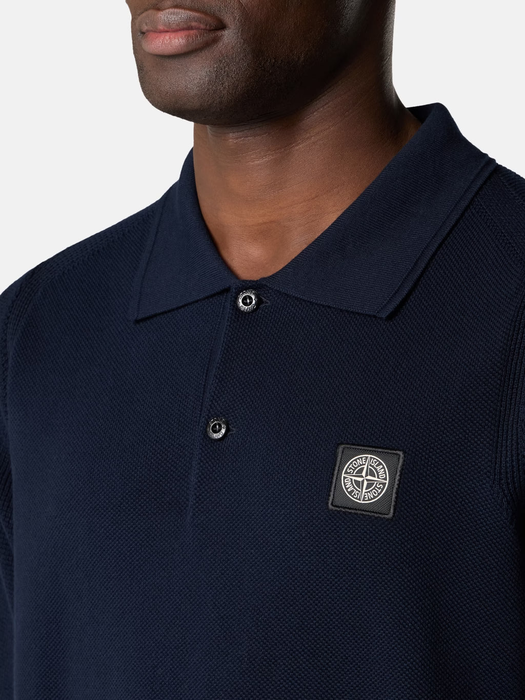 STONE ISLAND - LOOSE-FIT POLO MET KORTE MOUW EN KOMPASPATCH