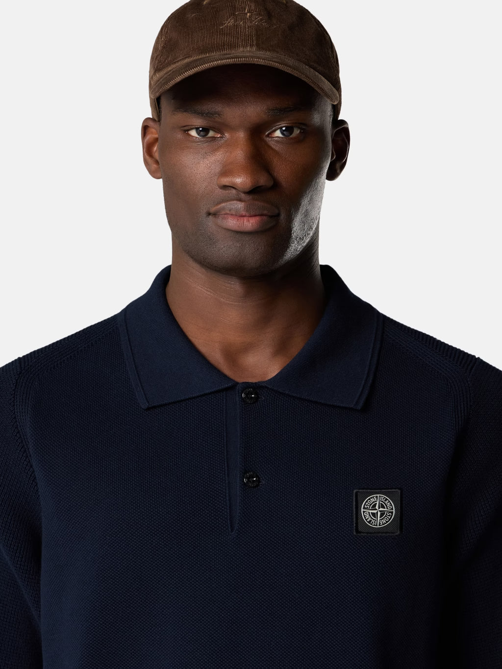 STONE ISLAND - LOOSE-FIT POLO MET KORTE MOUW EN KOMPASPATCH