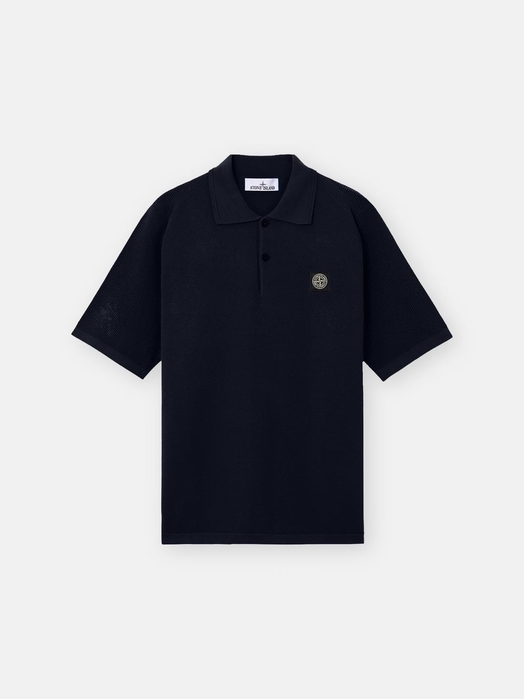 STONE ISLAND - LOOSE-FIT POLO MET KORTE MOUW EN KOMPASPATCH