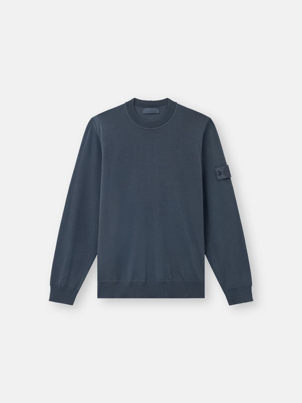 STONE ISLAND - REGULAR-FIT CREWNECK JUMPER WITH RIBBED TRIMS