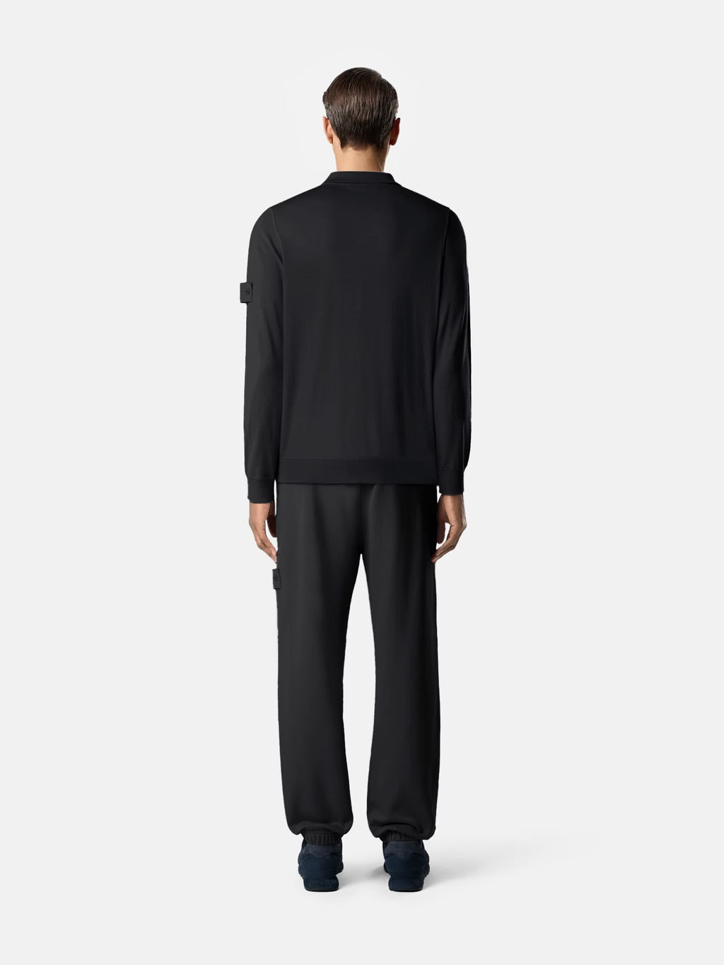 STONE ISLAND - REGULAR-FIT LONG-SLEEVE POLO WITH RIBBED TRIMS