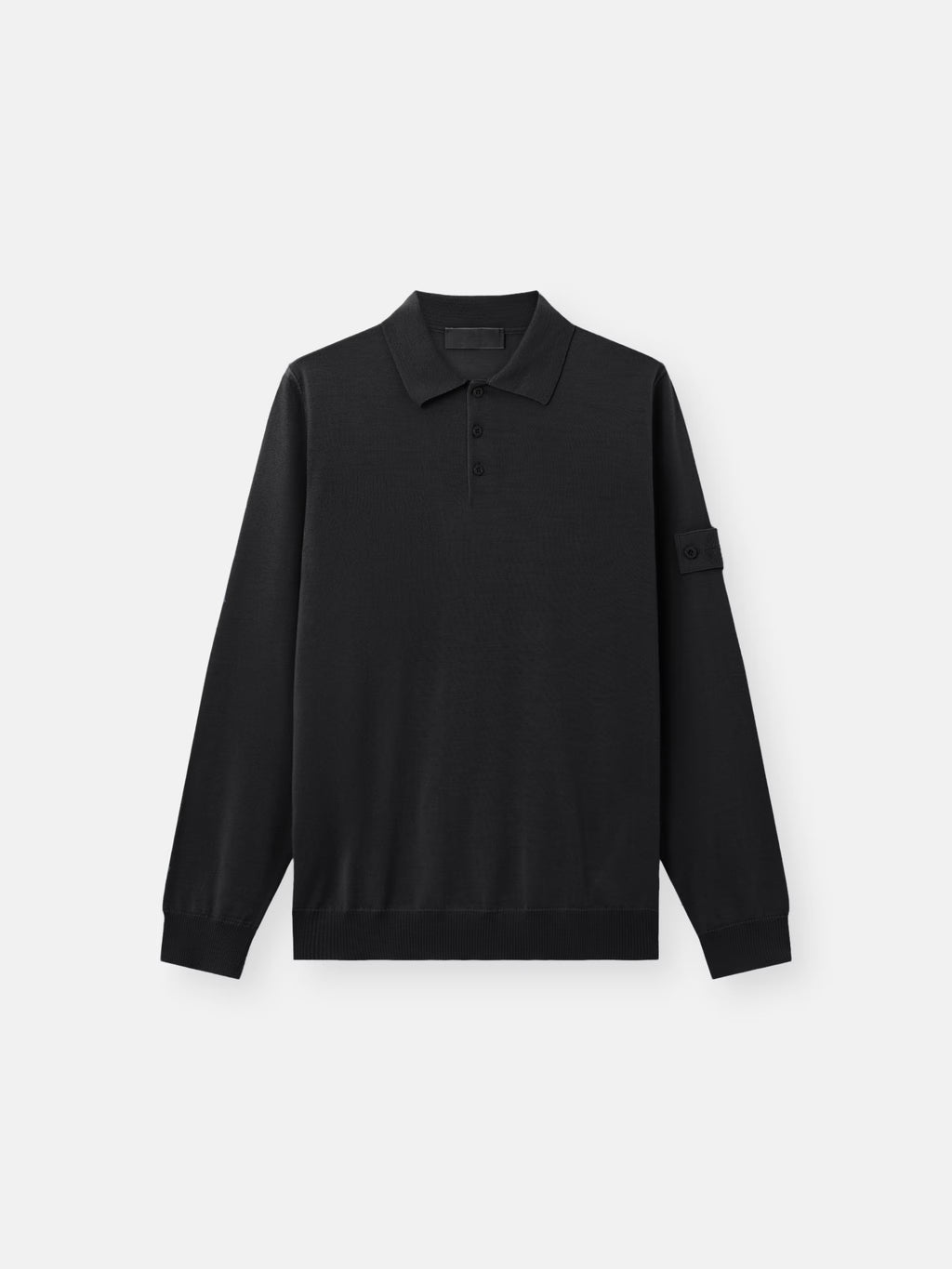 STONE ISLAND - REGULAR-FIT LONG-SLEEVE POLO WITH RIBBED TRIMS