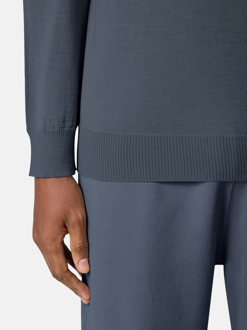 STONE ISLAND - REGULAR-FIT LONG-SLEEVE POLO WITH RIBBED TRIMS