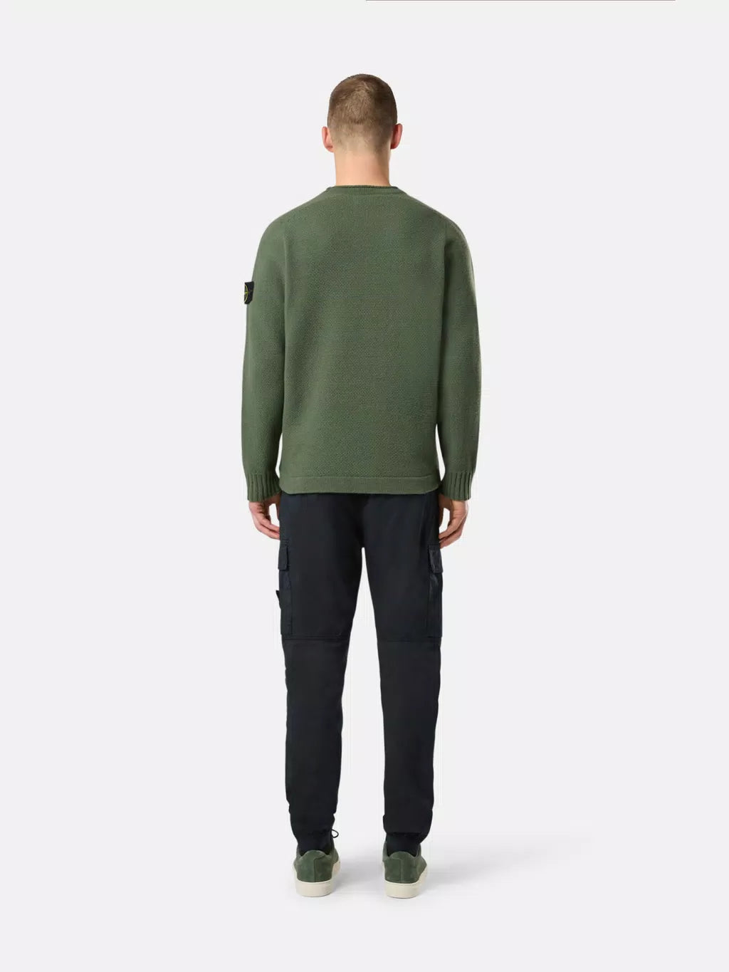 STONE ISLAND - Sweater met ronde hals en geribde details