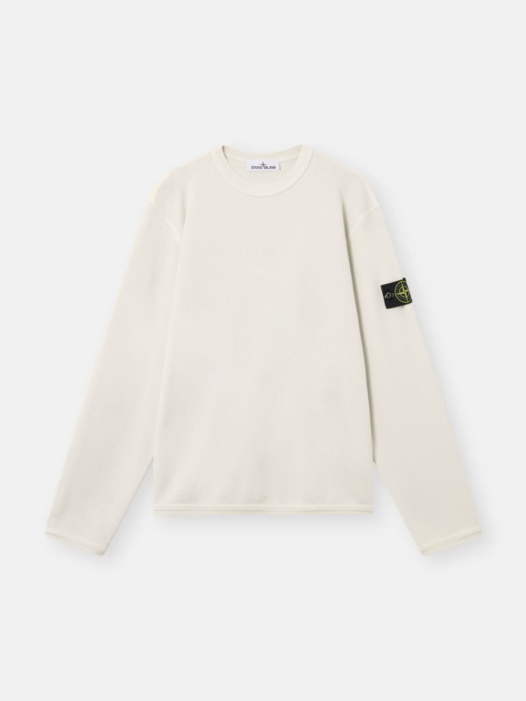 STONE ISLAND - REGULAR-FIT CREWNECK SWEATSHIRT MET ELASTISCHE AFWERKINGEN