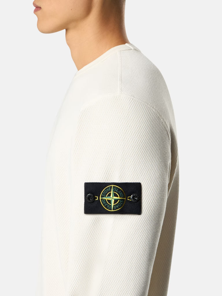STONE ISLAND - REGULAR-FIT CREWNECK SWEATSHIRT MET ELASTISCHE AFWERKINGEN