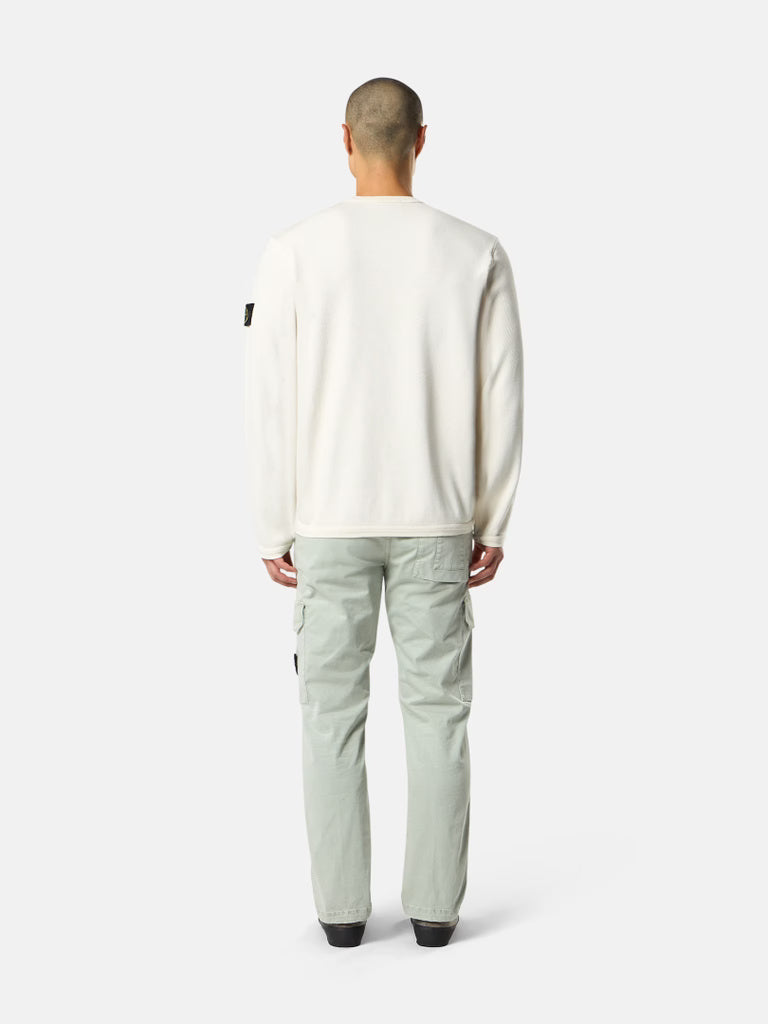 STONE ISLAND - REGULAR-FIT CREWNECK SWEATSHIRT MET ELASTISCHE AFWERKINGEN
