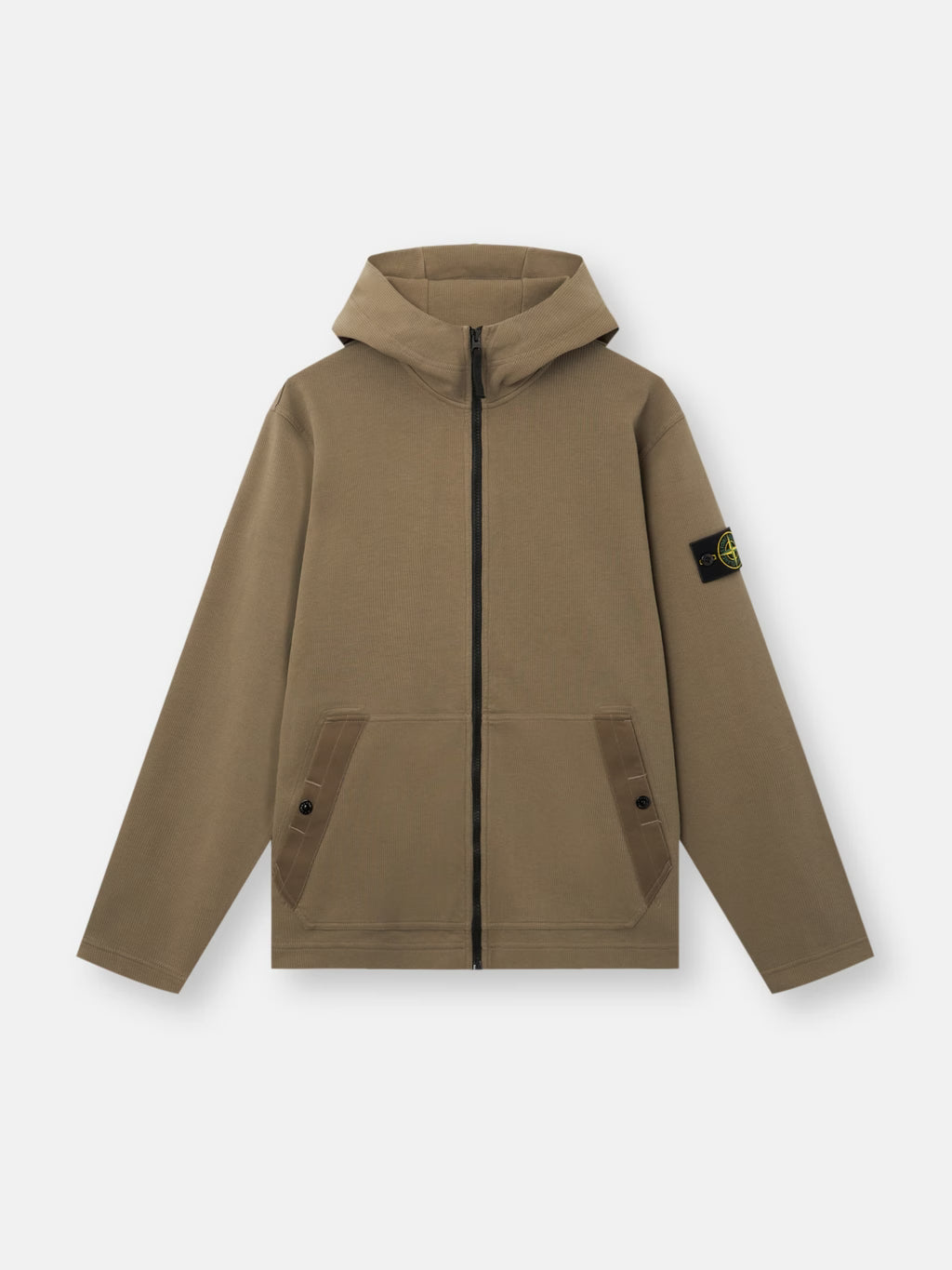 STONE ISLAND - REGULAR-FIT ZIP-UP HOODED SWEATSHIRT WITH POCKETS