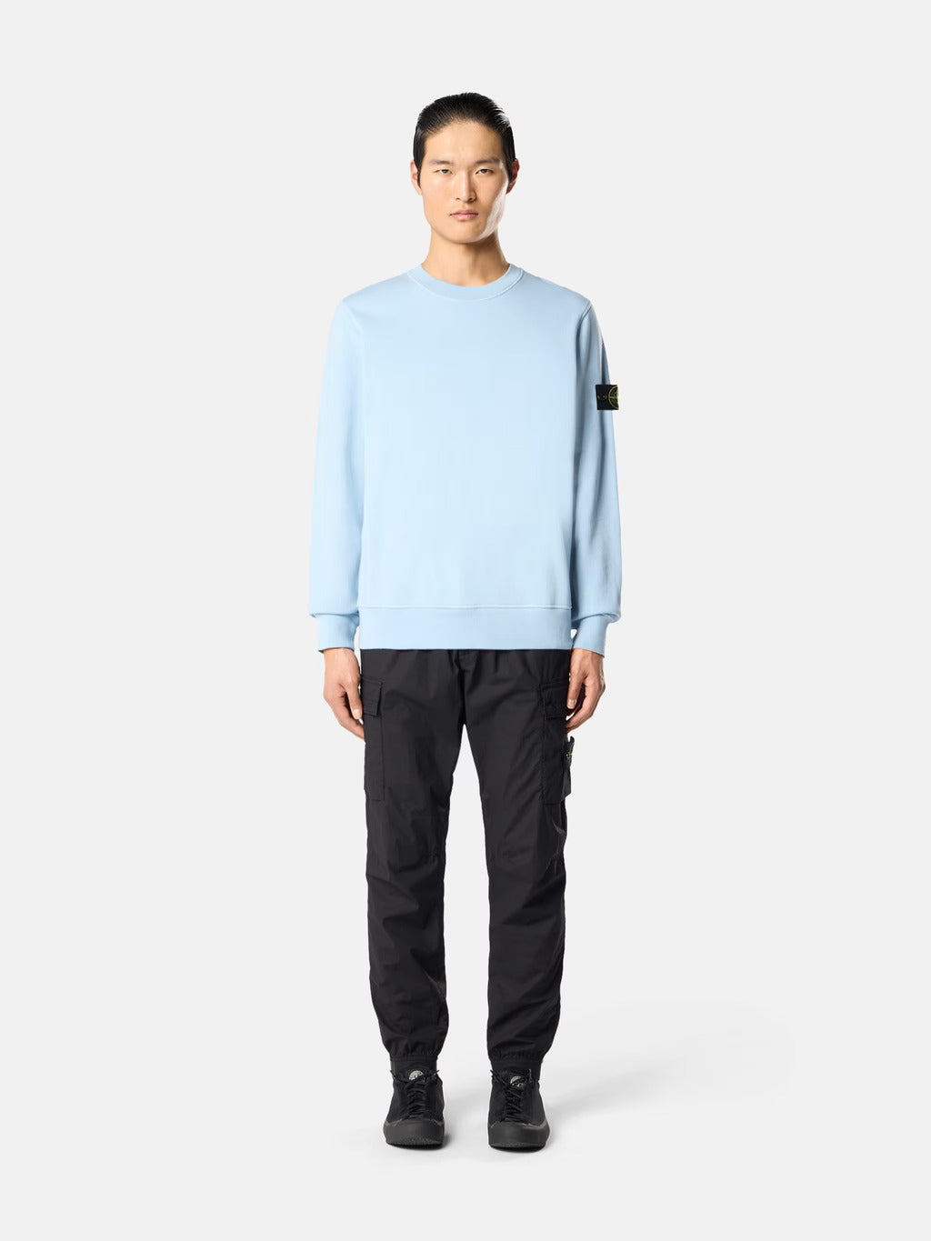 STONE ISLAND - REGULAR-FIT CREWNECK SWEATSHIRT WITH SEASONAL POCKET