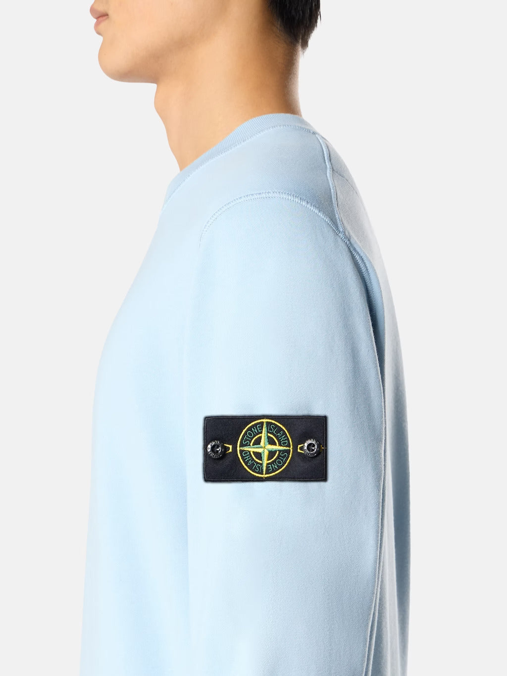 STONE ISLAND - REGULAR-FIT CREWNECK SWEATSHIRT WITH SEASONAL POCKET